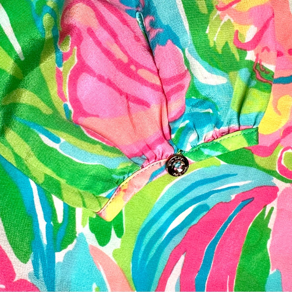Lilly Pulitzer Women’s Silk Blouse. Size S - Picture 6 of 9
